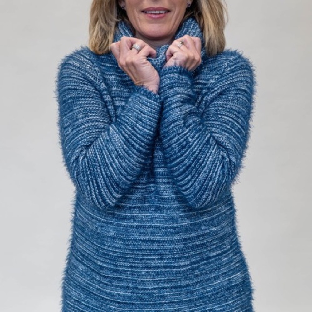 MARBLE Textured Jumper Sweater Like New! EUC‎ super soft cowl turtleneck neck EU